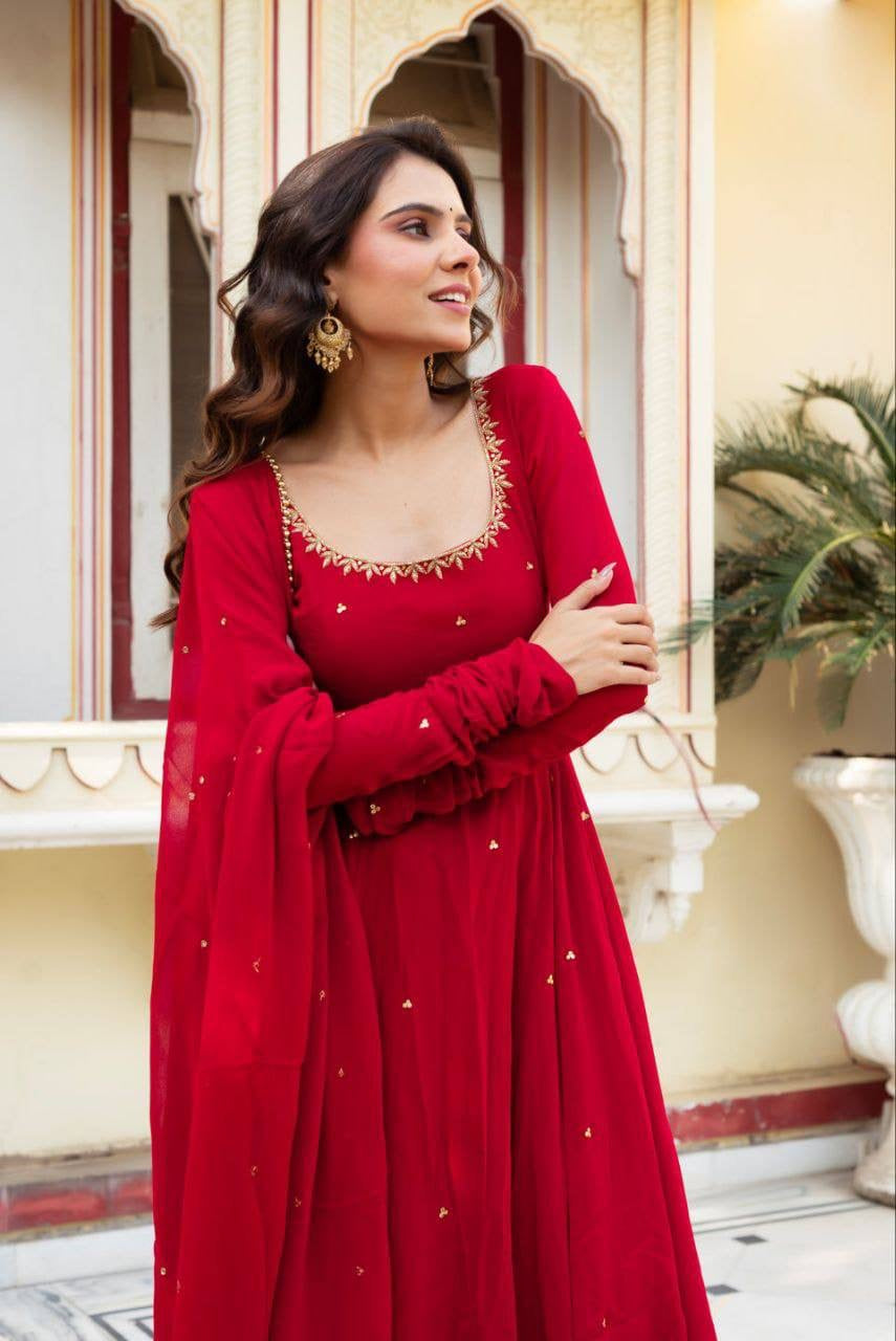 Anarkali Collection "Shobha" - Rouge