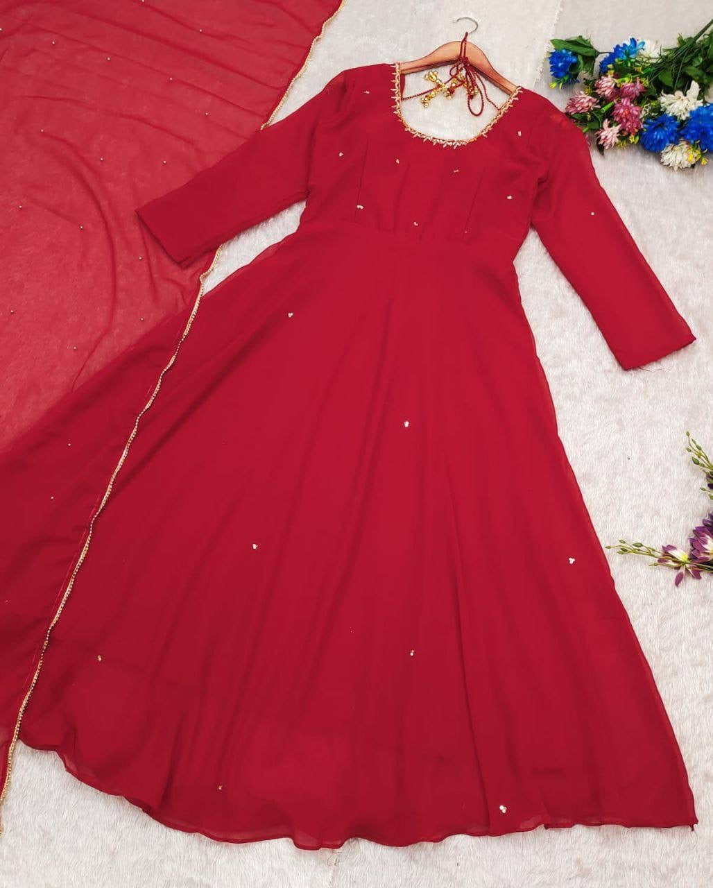 Anarkali Collection "Shobha" - Rouge