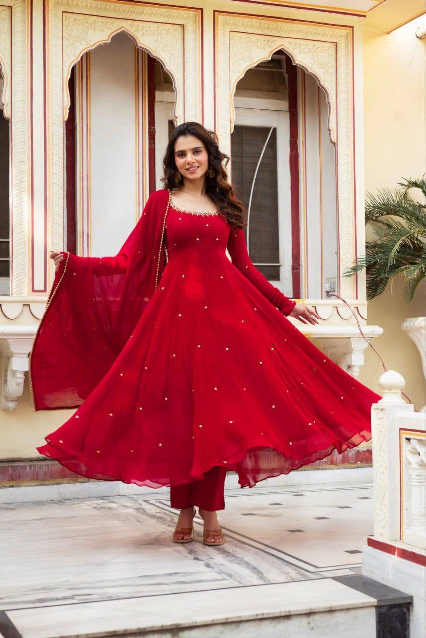 Anarkali Collection "Shobha" - Rouge