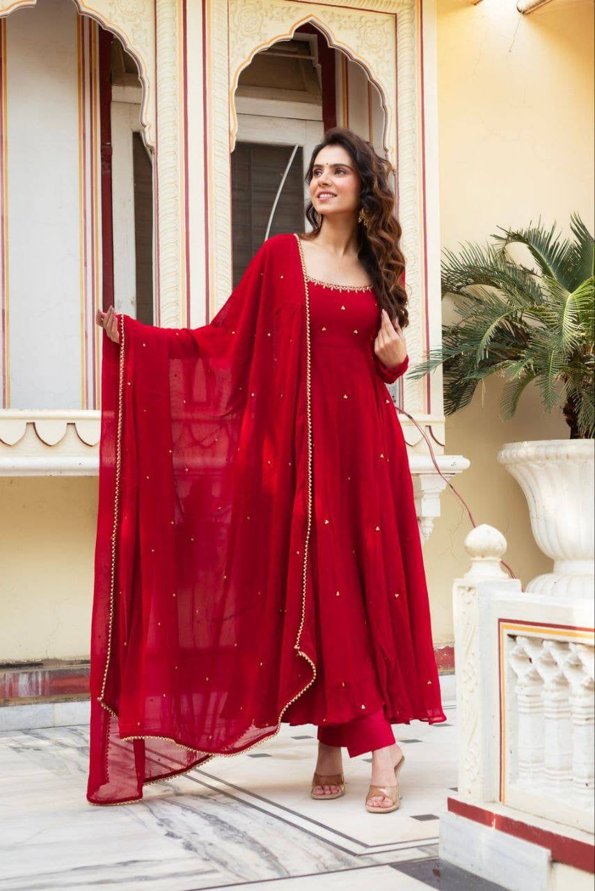 Anarkali Collection "Shobha" - Rouge
