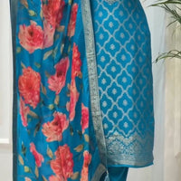 Punjabi "Ashoda" - Bleu turquoise