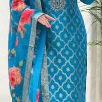Punjabi "Ashoda" - Bleu turquoise