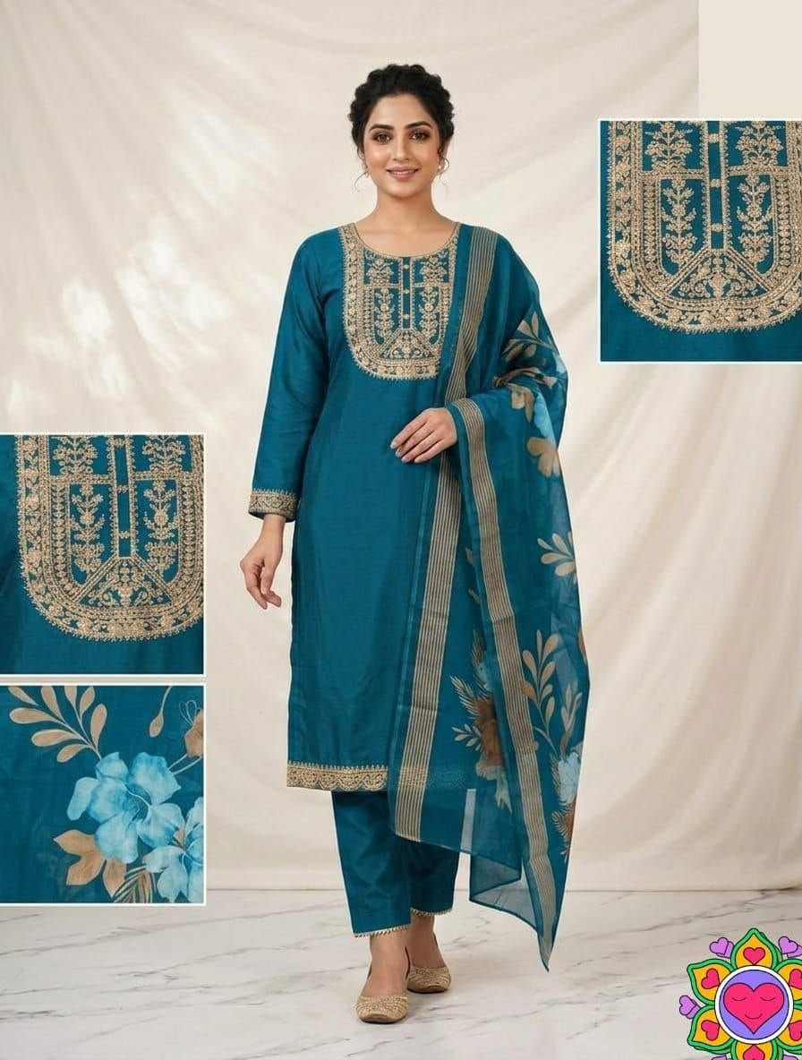 Punjabi "Jeelita" - Bleu canard