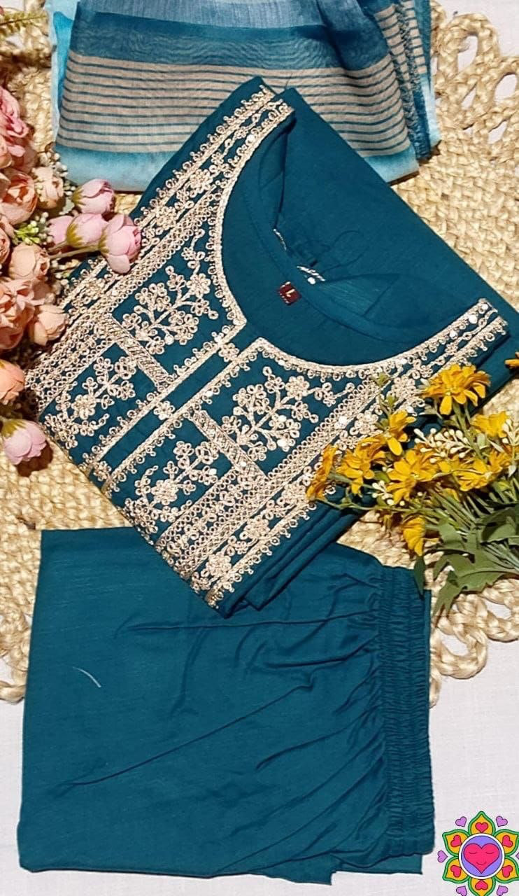 Punjabi "Jeelita" - Bleu canard