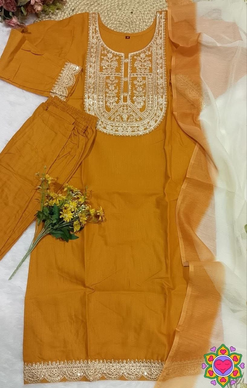 Punjabi "Jeelita" - Jaune safran