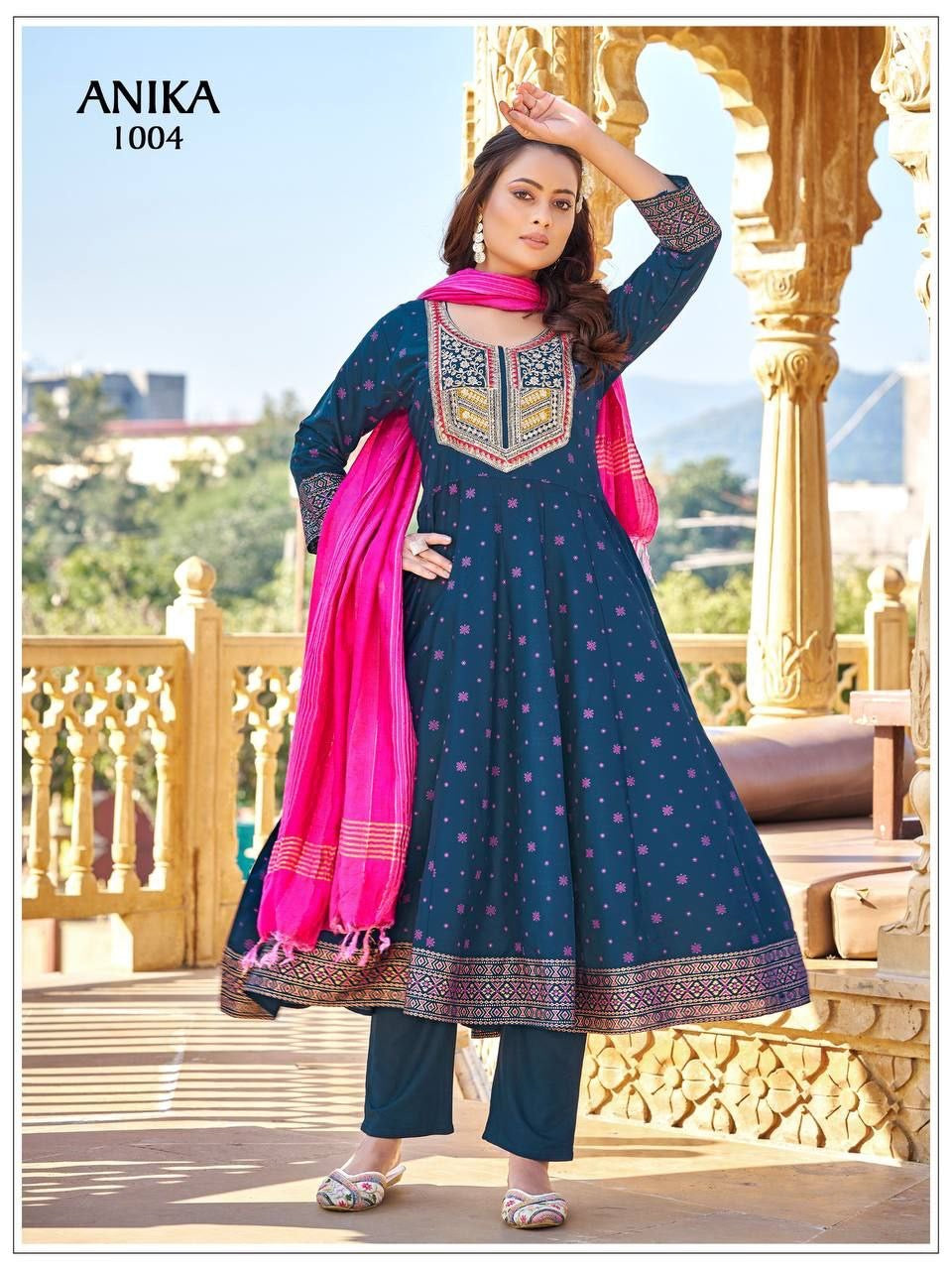 Anarkali Collection "Tara" - Bleu pétrol