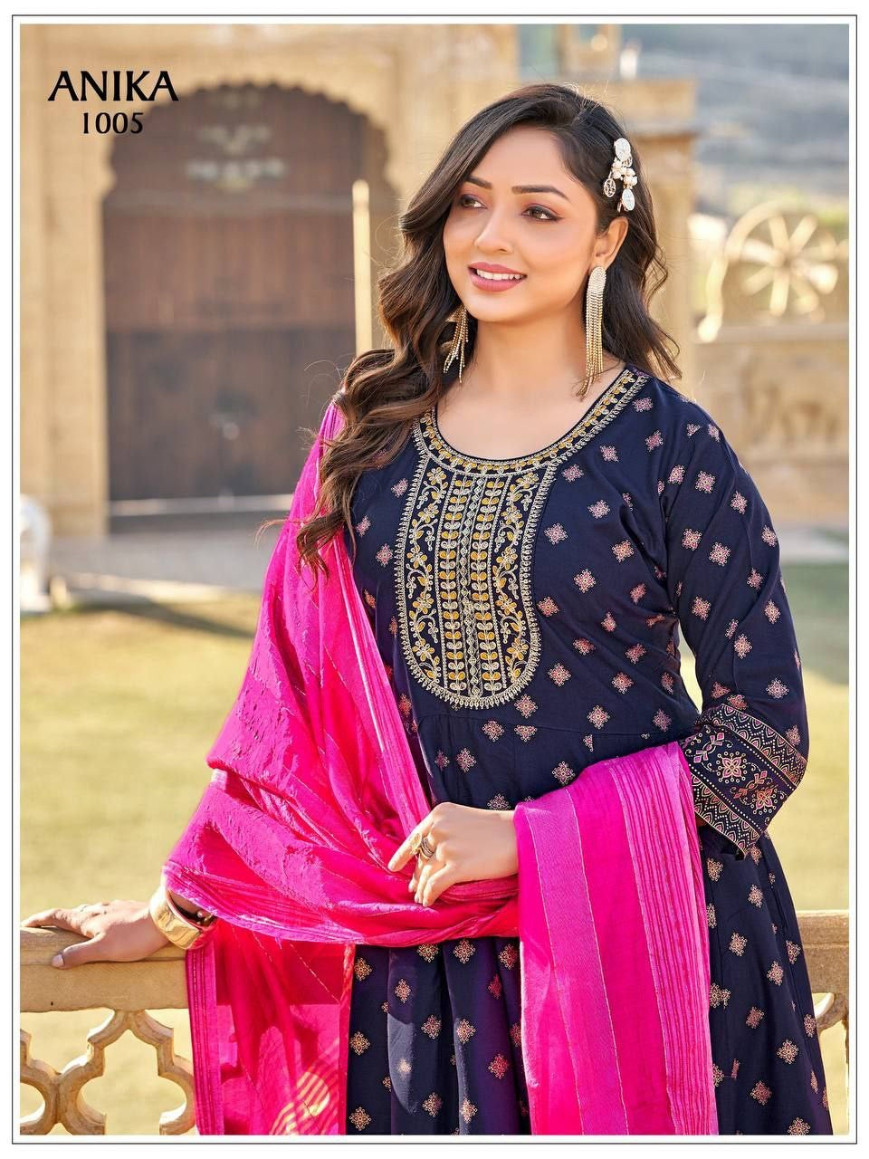 Anarkali Collection "Tara" - Bleu nuit