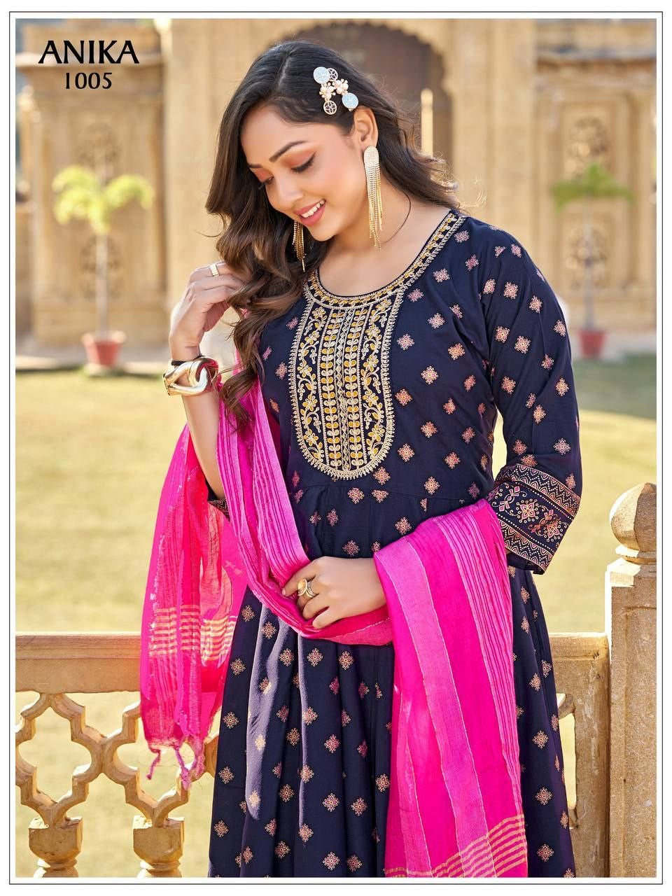 Anarkali Collection "Tara" - Bleu nuit