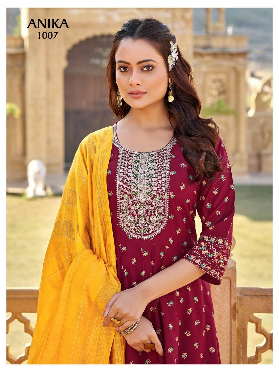 Anarkali Collection "Tara" - Bordeaux