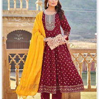 Anarkali Collection "Tara" - Bordeaux