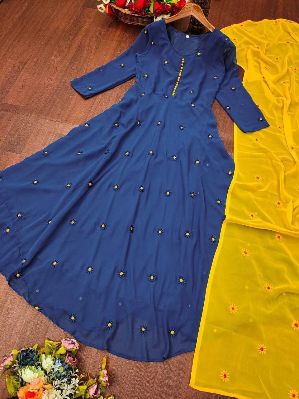 Anarkali Collection "Taleeta" - Bleu