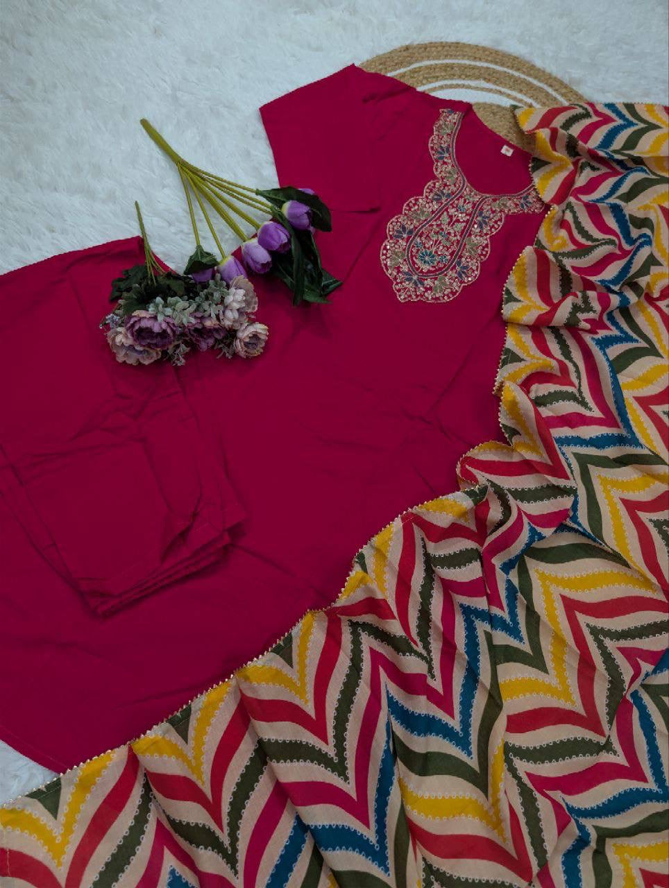 Punjabi "Avni" - Rose fuschia