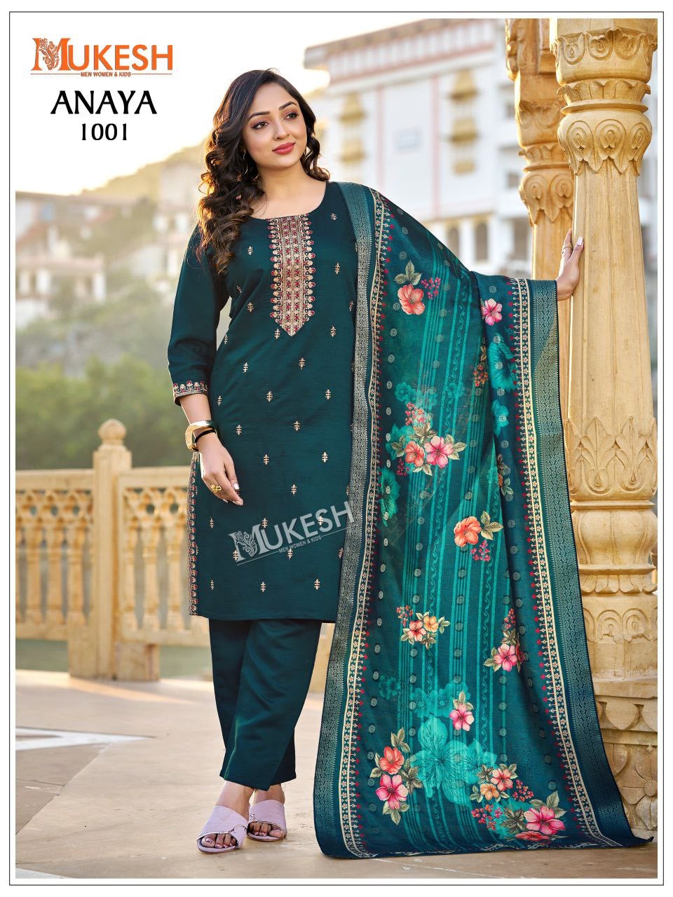 Punjabi "Anaya" - Bleu pétrol