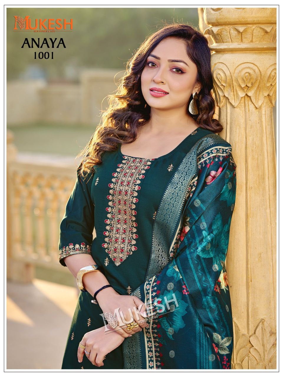 Punjabi "Anaya" - Bleu pétrol