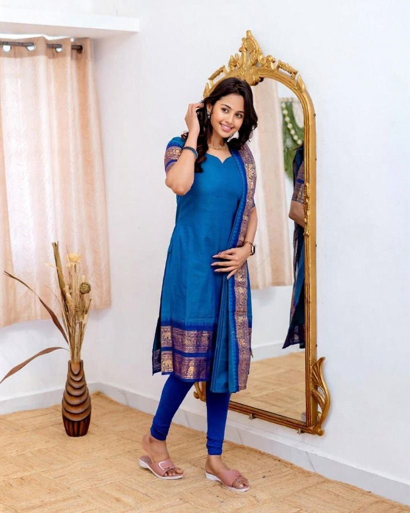Punjabi "Jonita" - Bleu pétrole