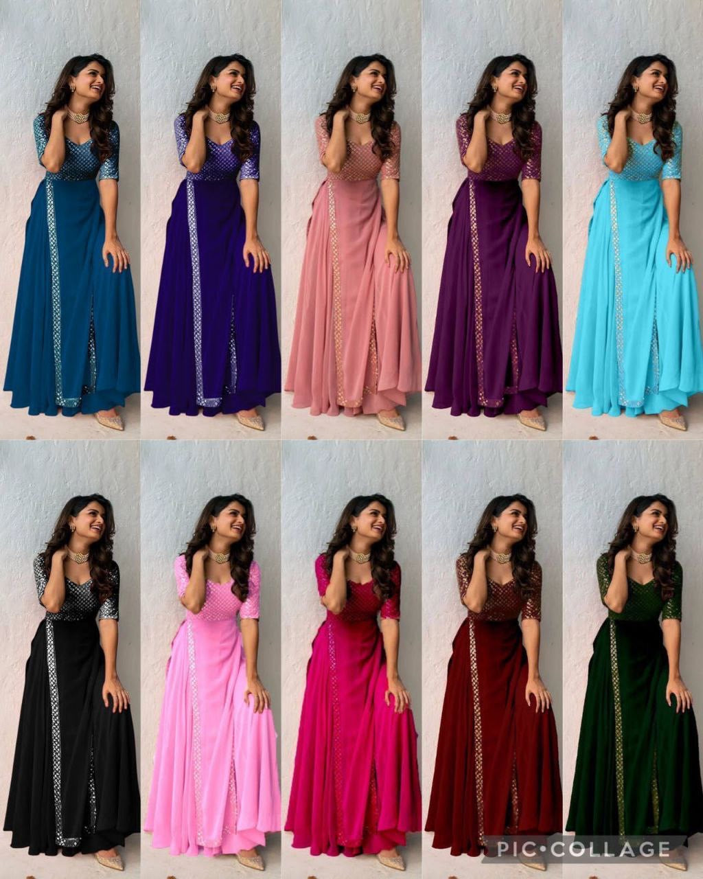 Anarkali Collection "Aïshu" - Bleu pétrole