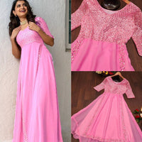 Anarkali Collection "Aïshu" - Rose bonbon