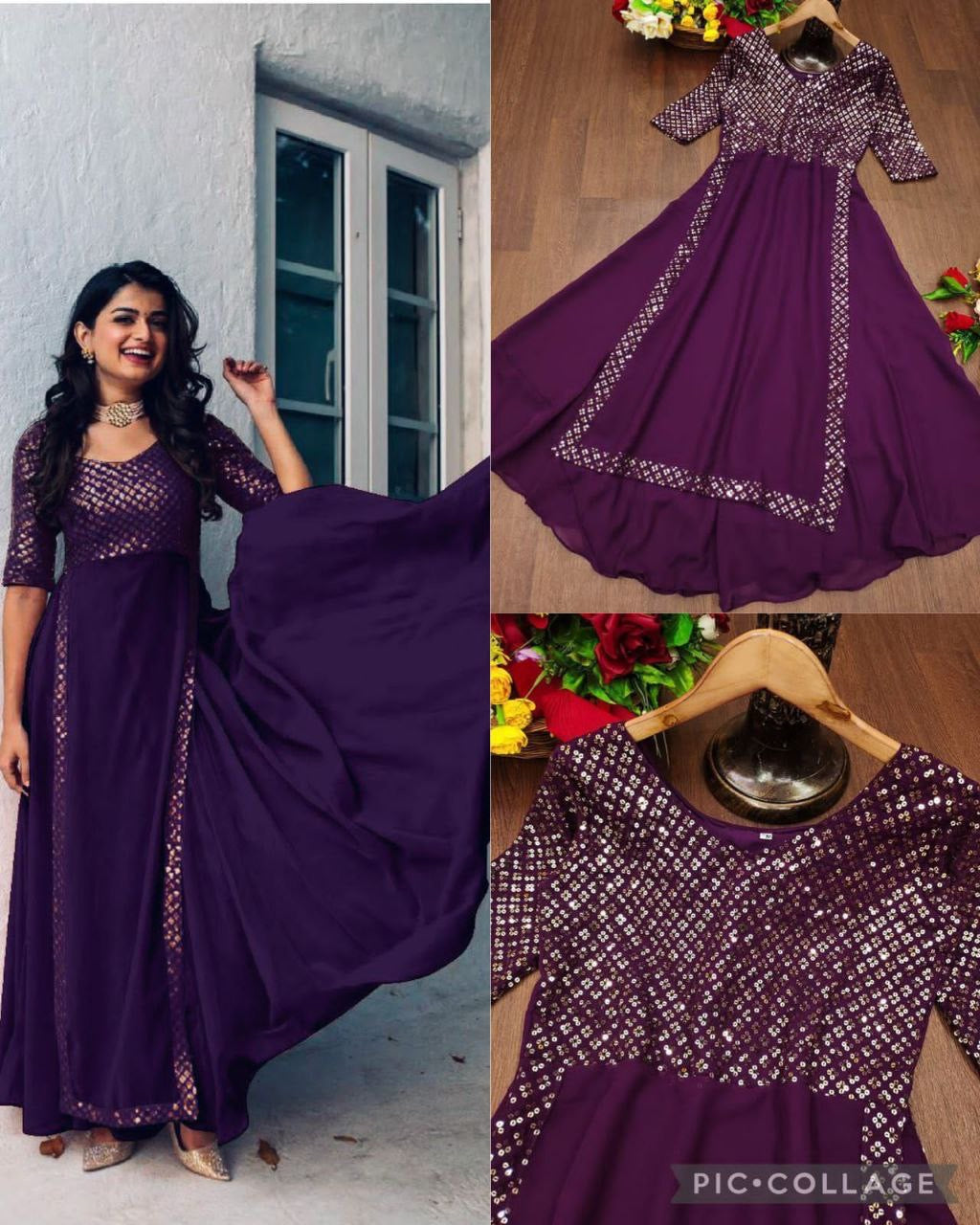Anarkali Collection "Aïshu" - Prune