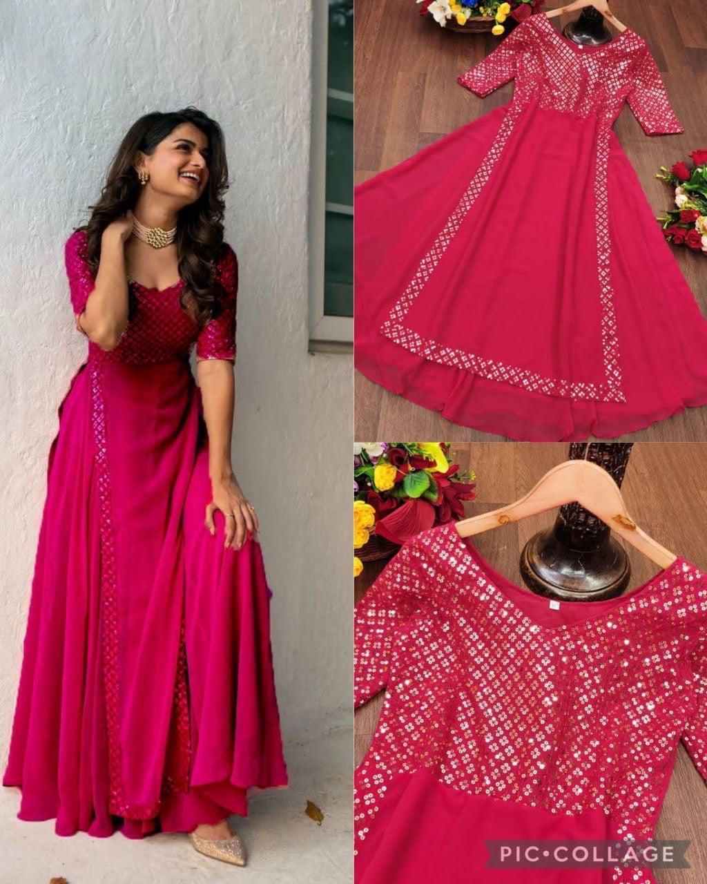 Anarkali Collection "Aïshu" - Fuschia