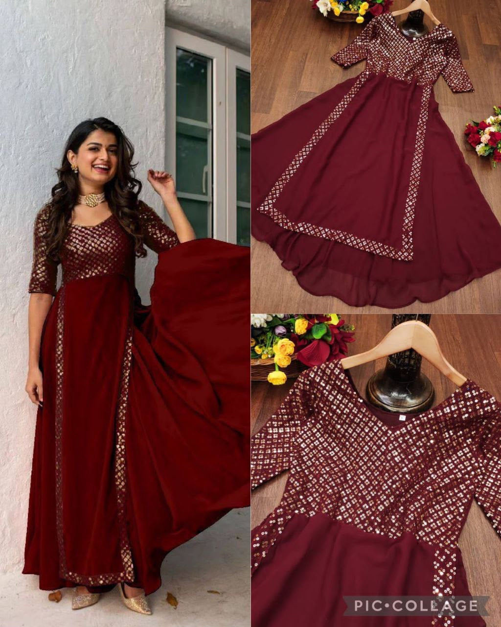 Anarkali Collection "Aïshu" - Bordeaux