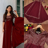 Anarkali Collection "Aïshu" - Bordeaux