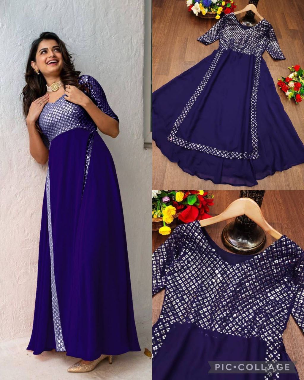 Anarkali Collection "Aïshu" - Aubergine