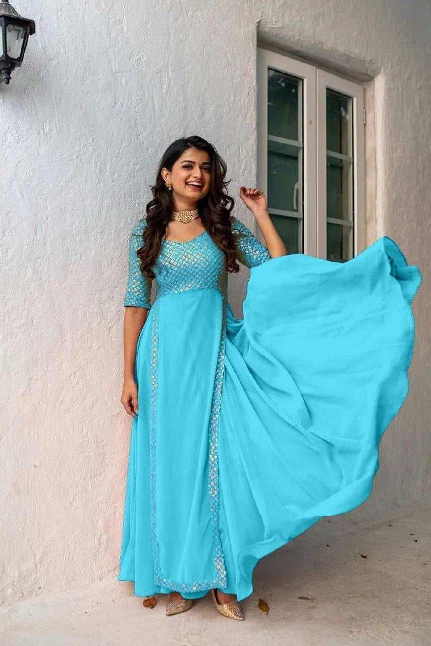 Anarkali Collection "Aïshu" - Bleu turquoise