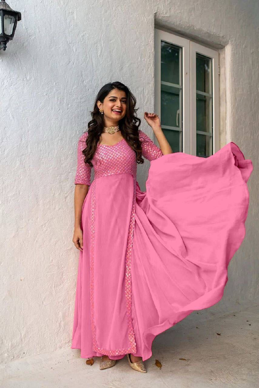 Anarkali Collection "Aïshu" - Rose bonbon