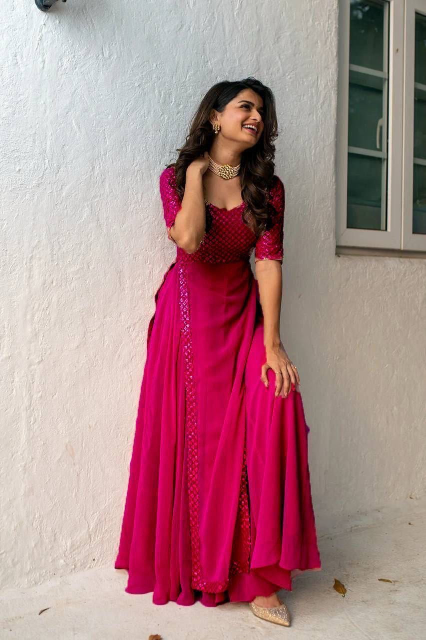 Anarkali Collection "Aïshu" - Fuschia
