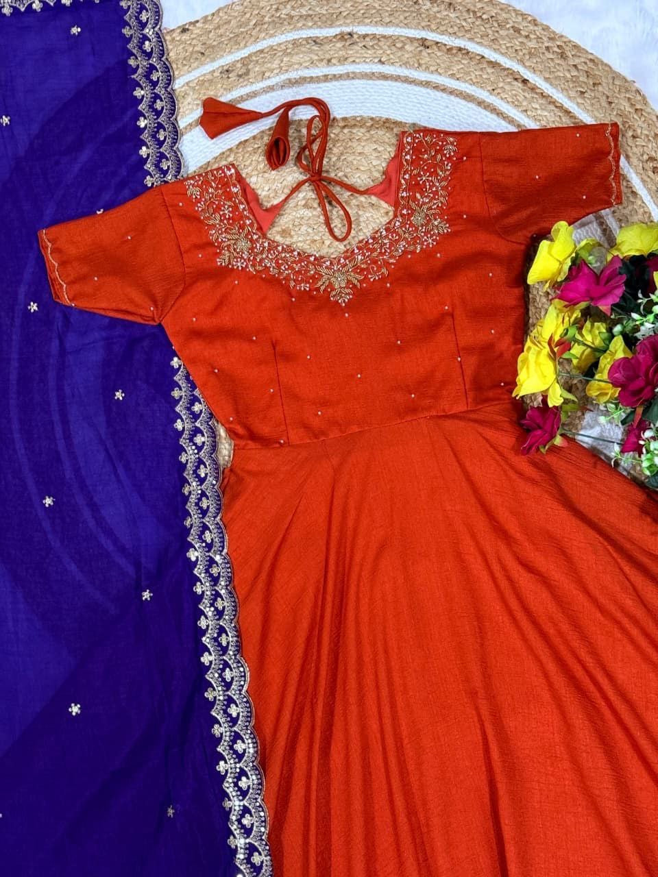 Anarkali Collection "Bhavani" - Terracotta