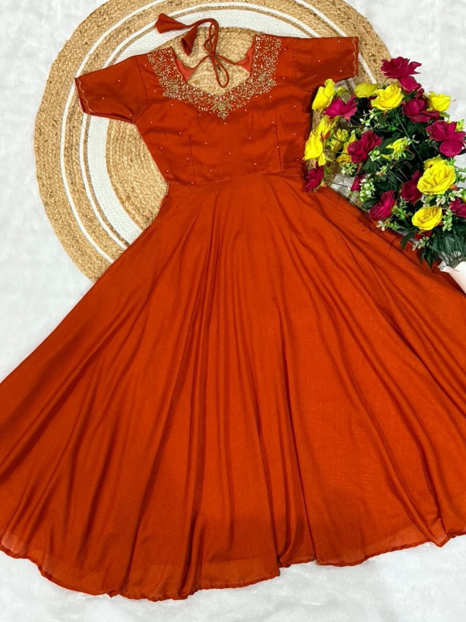 Anarkali Collection "Bhavani" - Terracotta