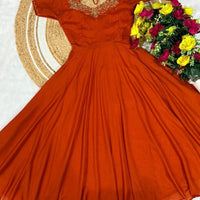 Anarkali Collection "Bhavani" - Terracotta