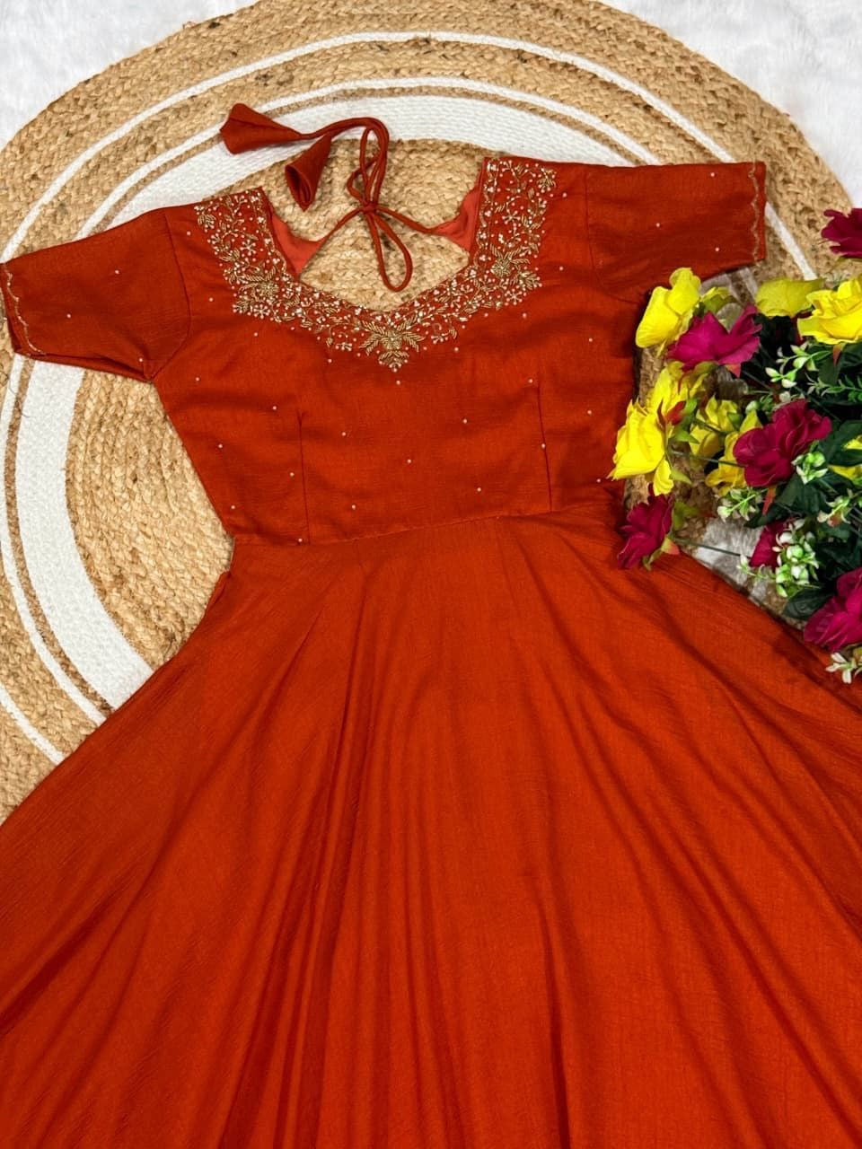 Anarkali Collection "Bhavani" - Terracotta