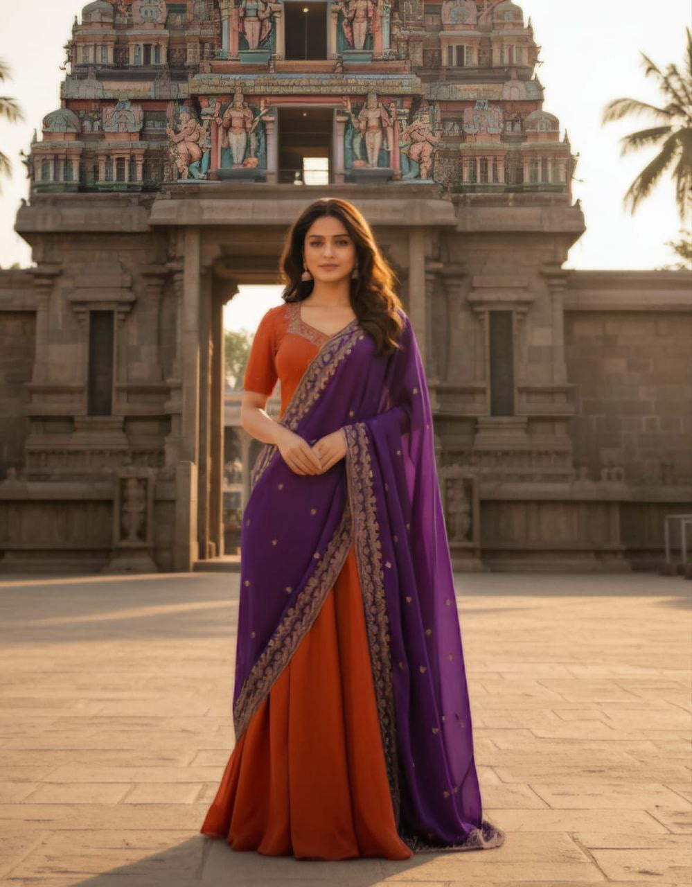 Anarkali Collection "Bhavani" - Terracotta