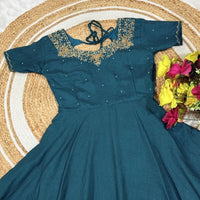 Anarkali Collection "Bhavani" - Bleu canard