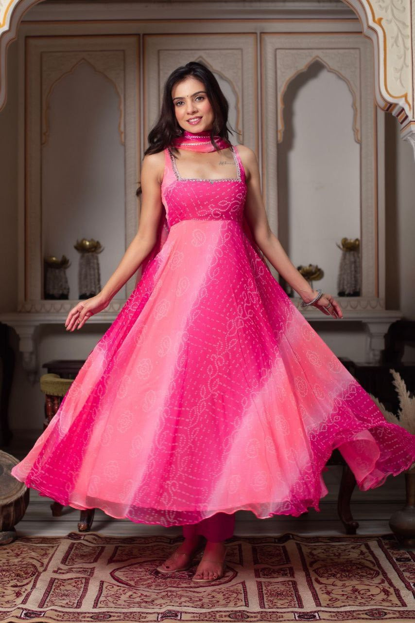 Anarkali Collection "Menaka" - Rose