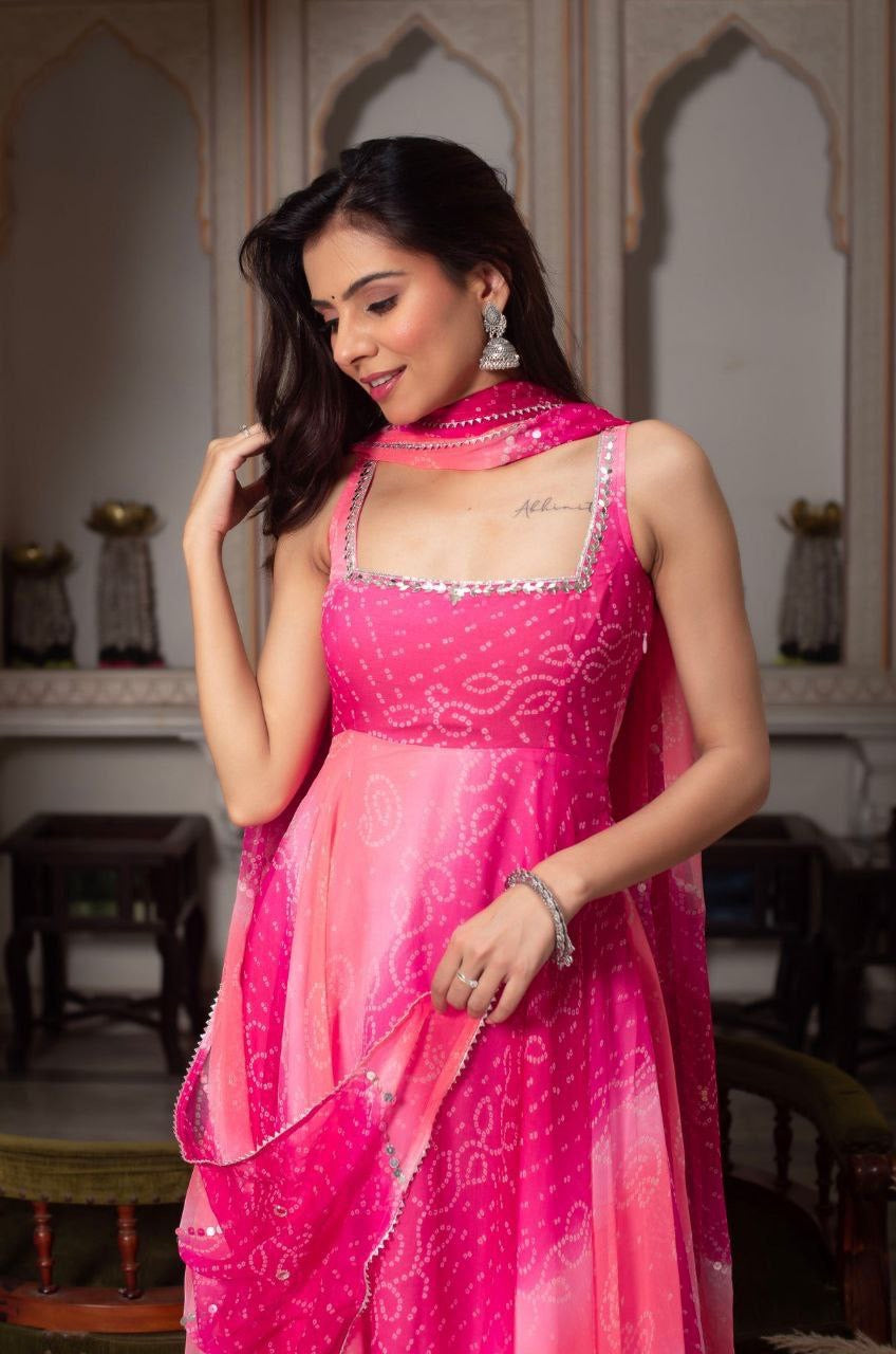 Anarkali Collection "Menaka" - Rose