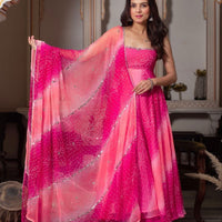 Anarkali Collection "Menaka" - Rose