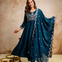 Anarkali  "Anjana" - Bleu marine