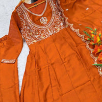 Anarkali  "Anjana" - Terracotta