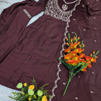 Anarkali  "Anjana" - Marron