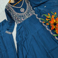 Anarkali  "Anjana" - Bleu marine