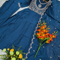 Anarkali  "Anjana" - Bleu marine