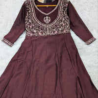 Anarkali  "Anjana" - Marron