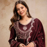 Anarkali  "Anjana" - Marron
