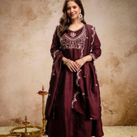 Anarkali  "Anjana" - Marron