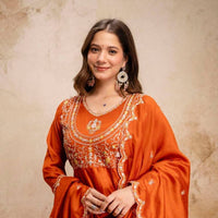 Anarkali  "Anjana" - Terracotta