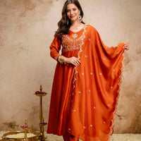 Anarkali  "Anjana" - Terracotta