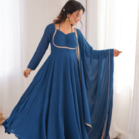 Anarkali Collection "Rajeely" - Bleu