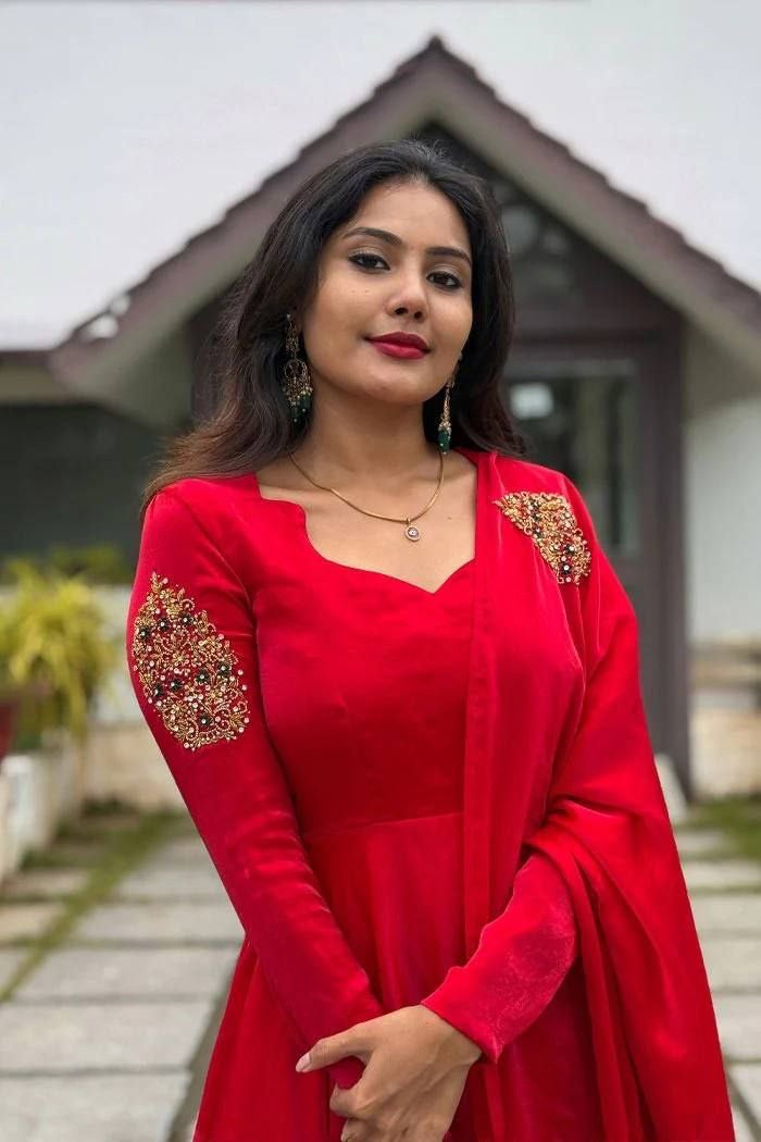 Anarkali Collection "Rangoli" - Rouge